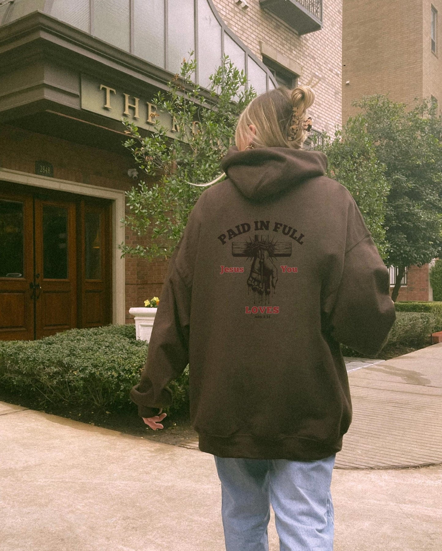 Paid In Full Christian Hoodie: Bible Verse Graphic Sweatshirt