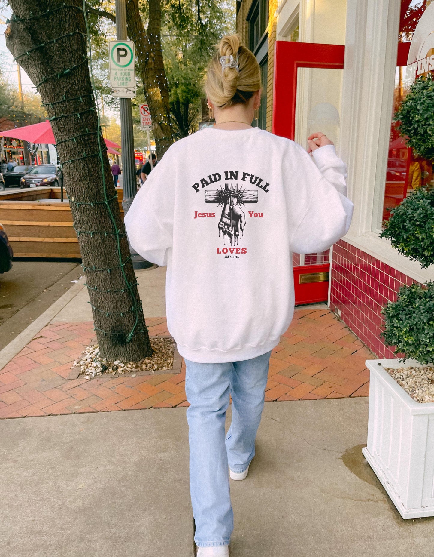 Paid In Full Christian Hoodie: Religious Bible Verse Graphic Sweatshirt