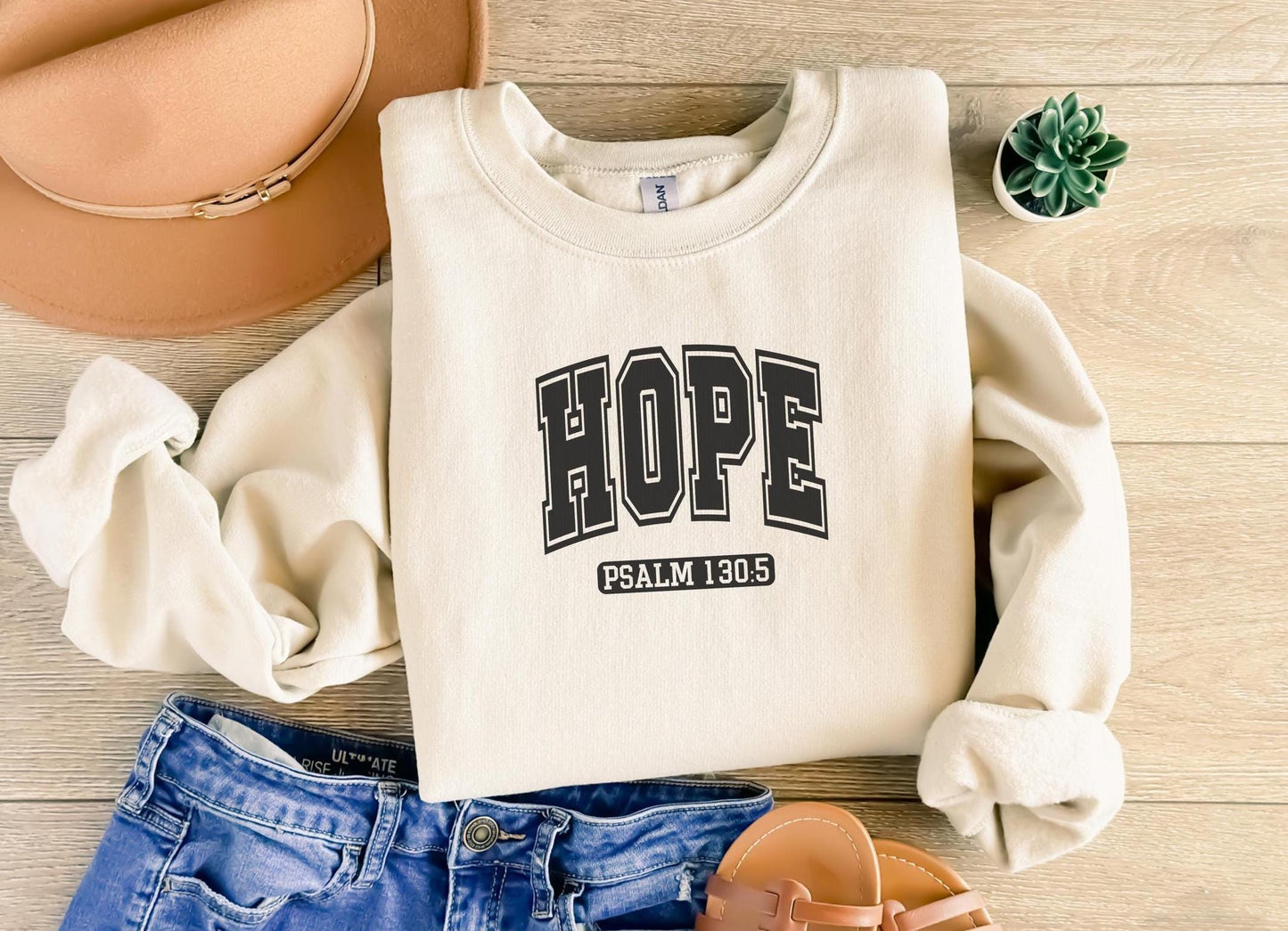 Hope Sweatshirt: Christian Bible Verse Crewneck, Faith-Based Clothing