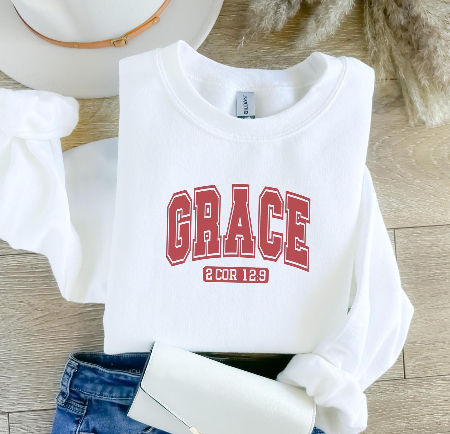 Grace Crewneck Sweatshirt: Faith-Based Christian Gift