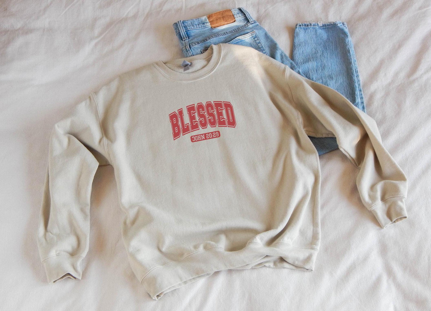 Blessed Oversized Sweatshirt: Unisex Christian Crewneck