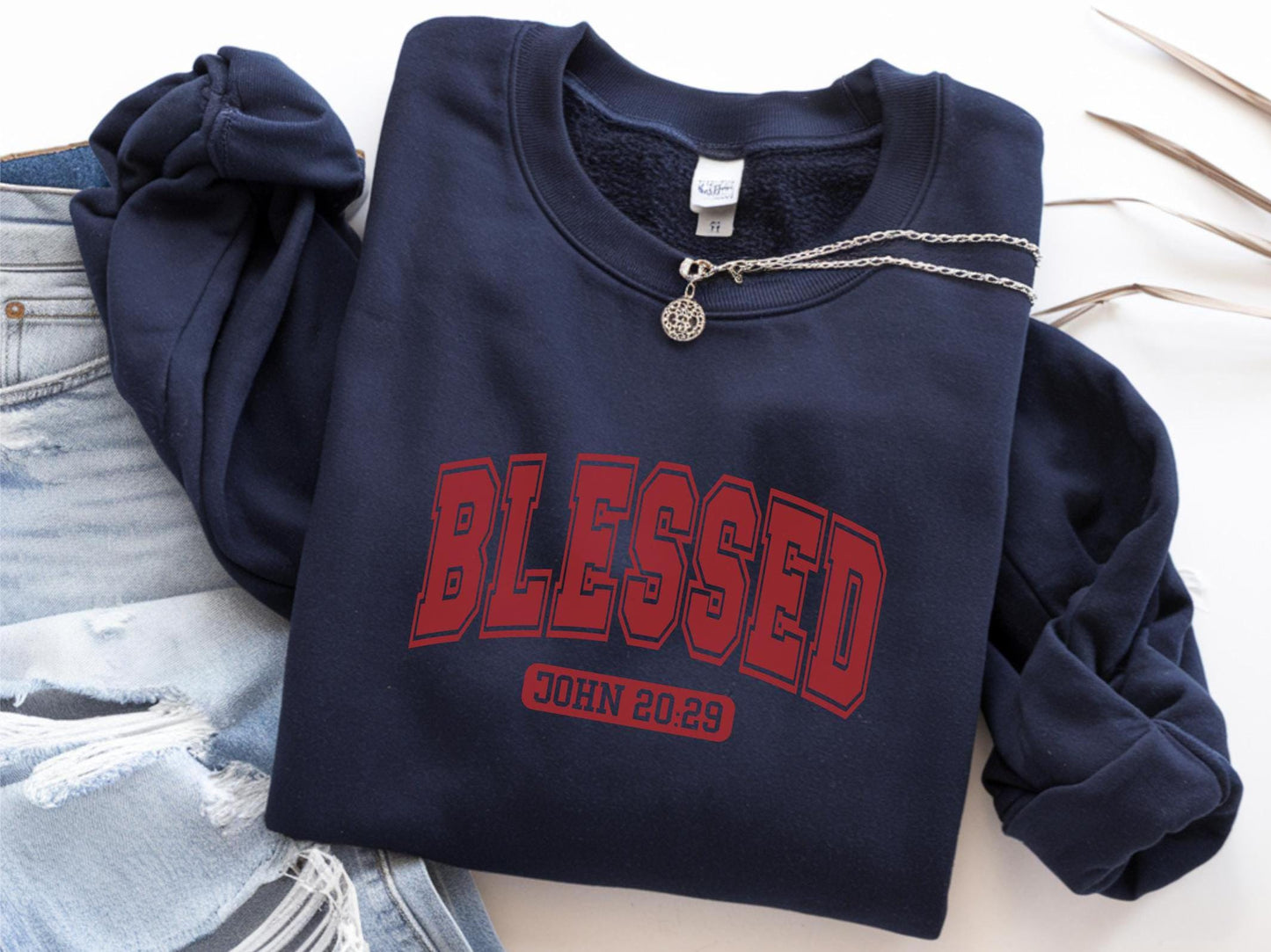 Blessed Oversized Sweatshirt: Unisex Christian Crewneck