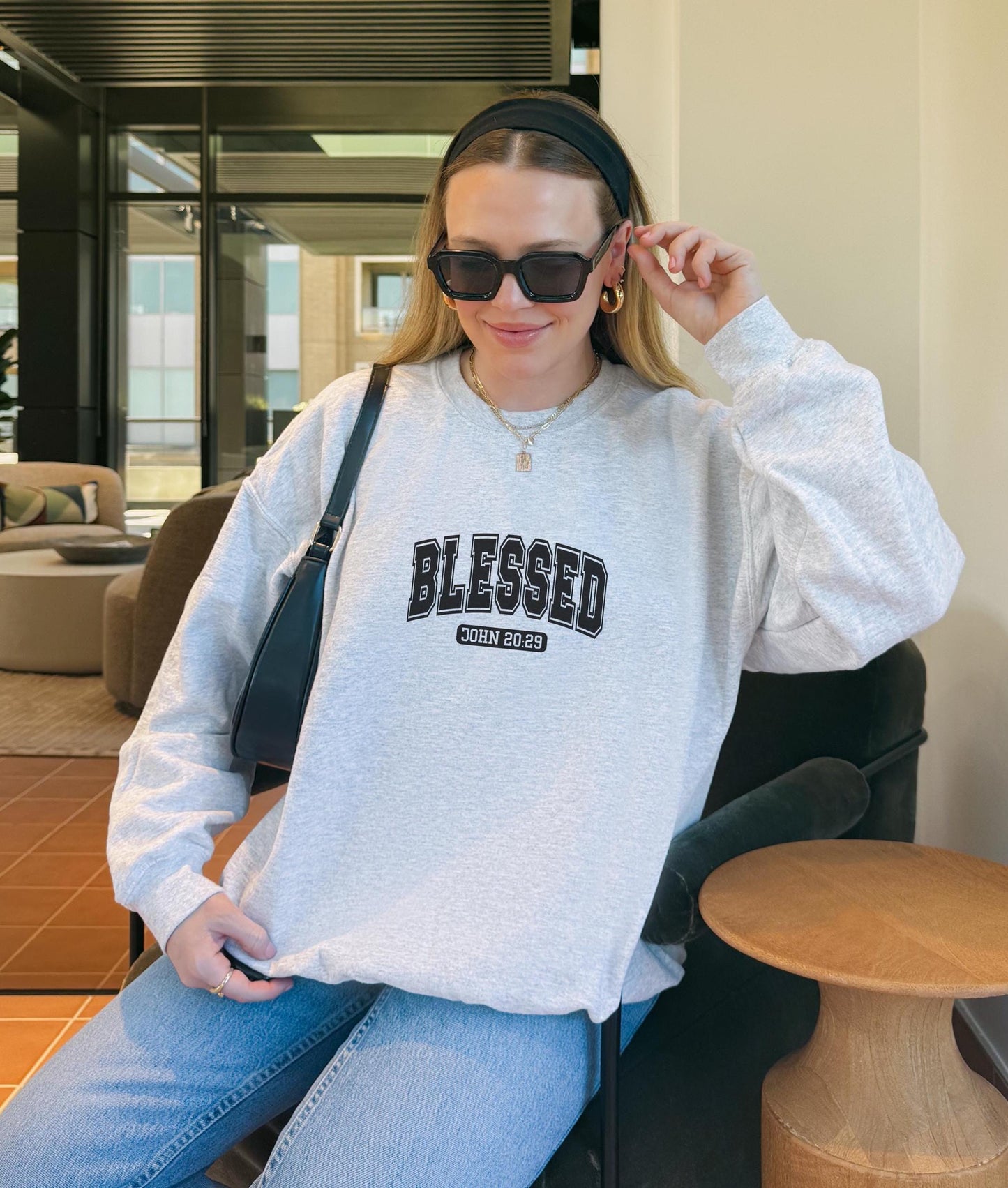 Blessed Christian Crewneck Sweatshirt: Faith Based Apparel