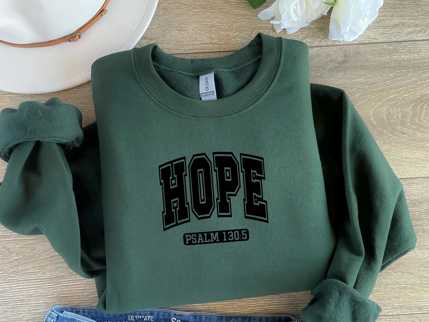Hope Sweatshirt: Christian Bible Verse Crewneck, Faith-Based Clothing