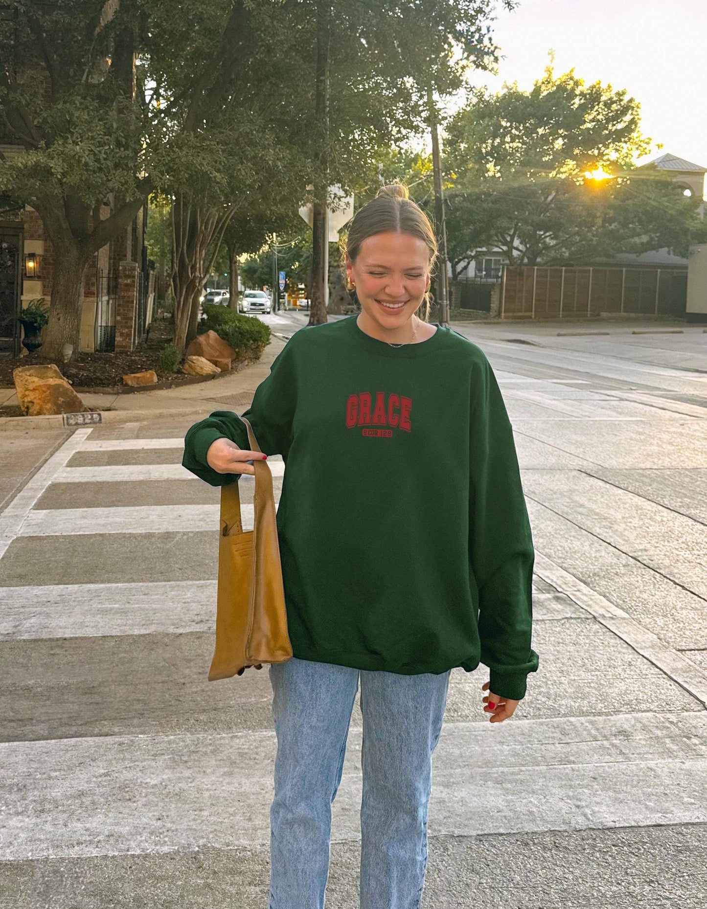Grace Crewneck Sweatshirt: Faith-Based Christian Gift