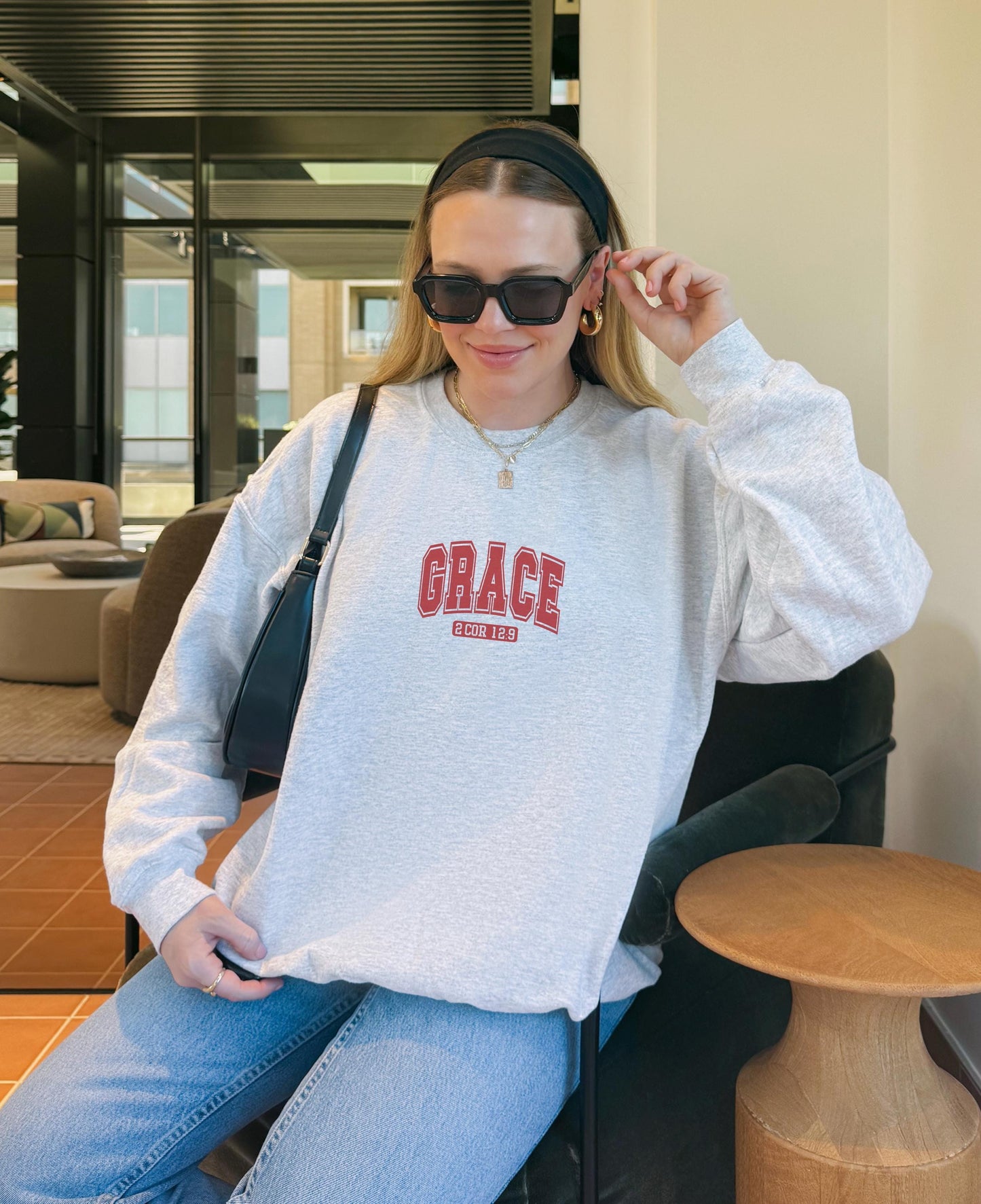 Grace Crewneck Sweatshirt: Faith-Based Christian Gift