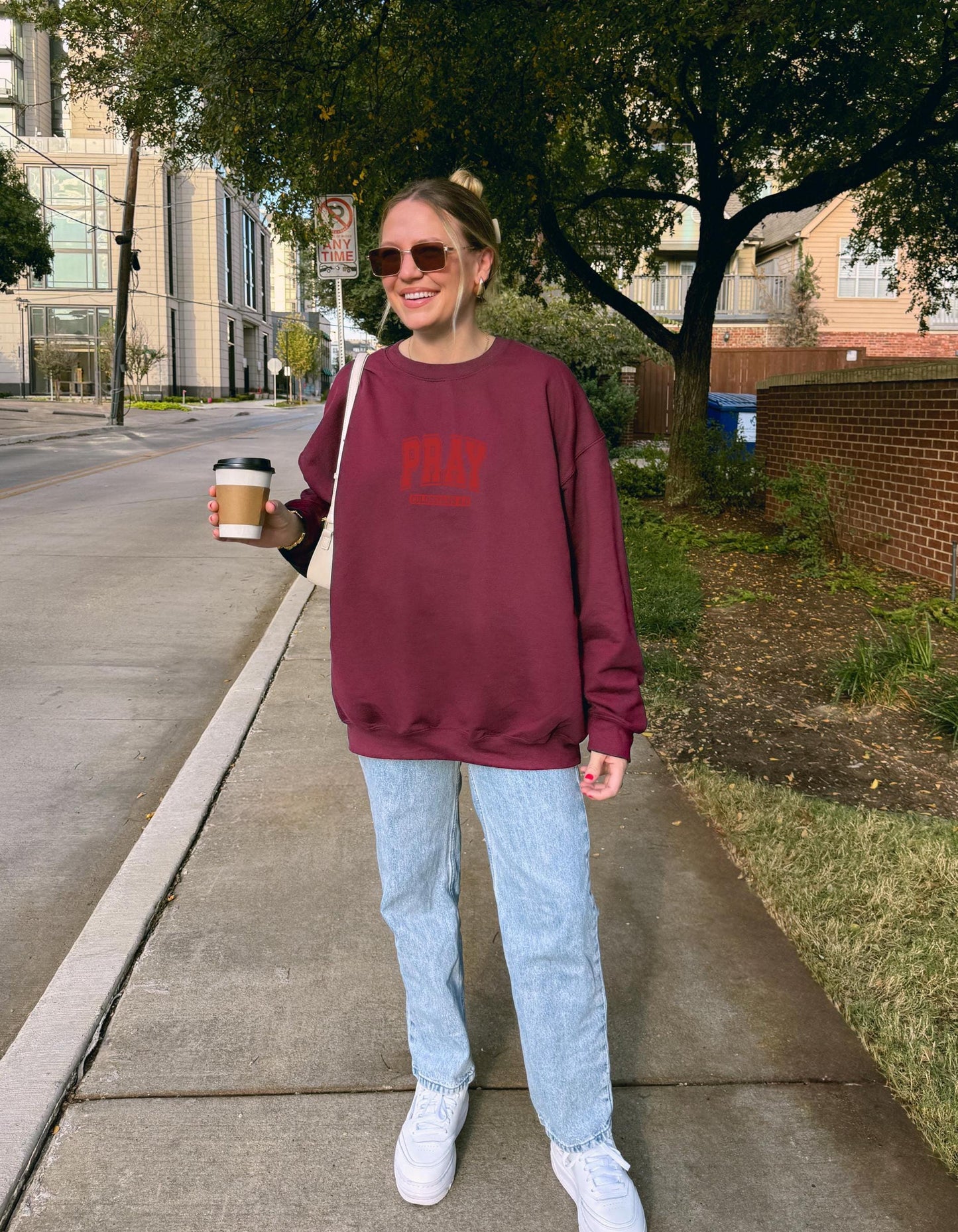 Pray Sweatshirt, Religious Crewneck Jumper, Bible Verse Apparel, Christian Clothing, Inspirational Quote Pullover, Faith Based, Jesus Merch