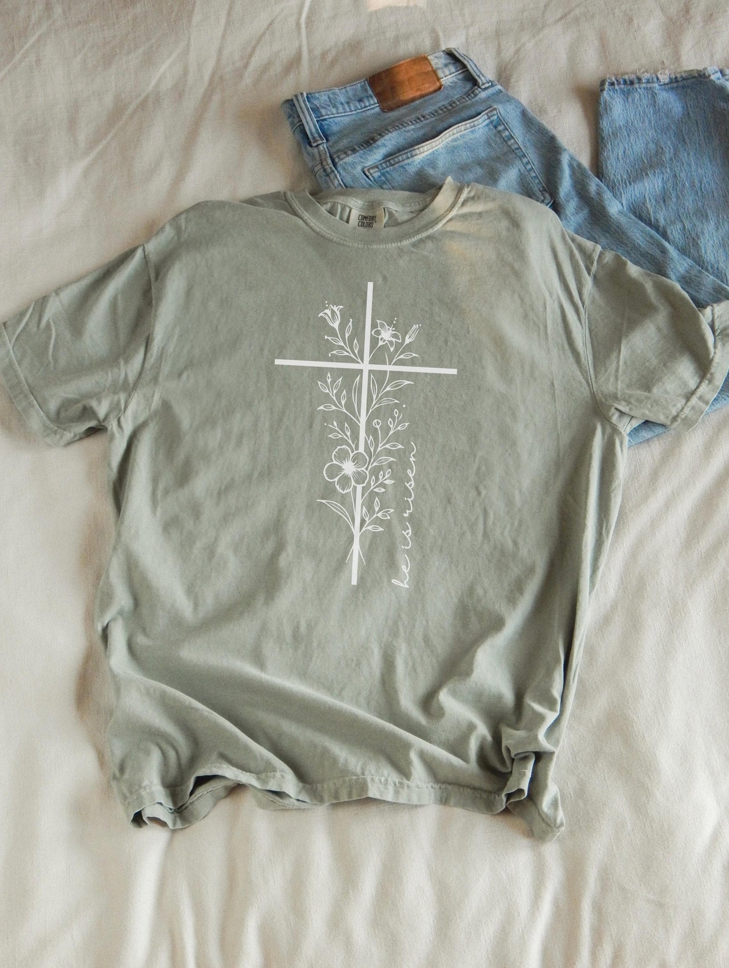 Floral Cross T-Shirt: Christian Faith Graphic Tee