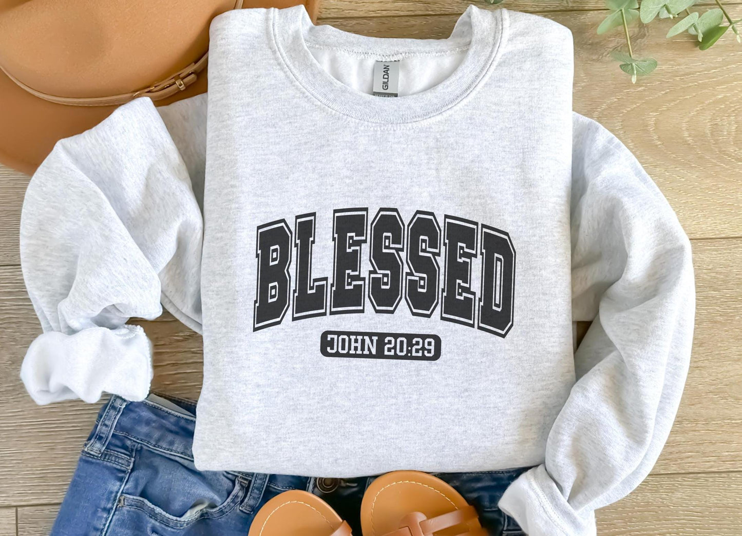 Blessed Christian Crewneck Sweatshirt: Faith Based Apparel