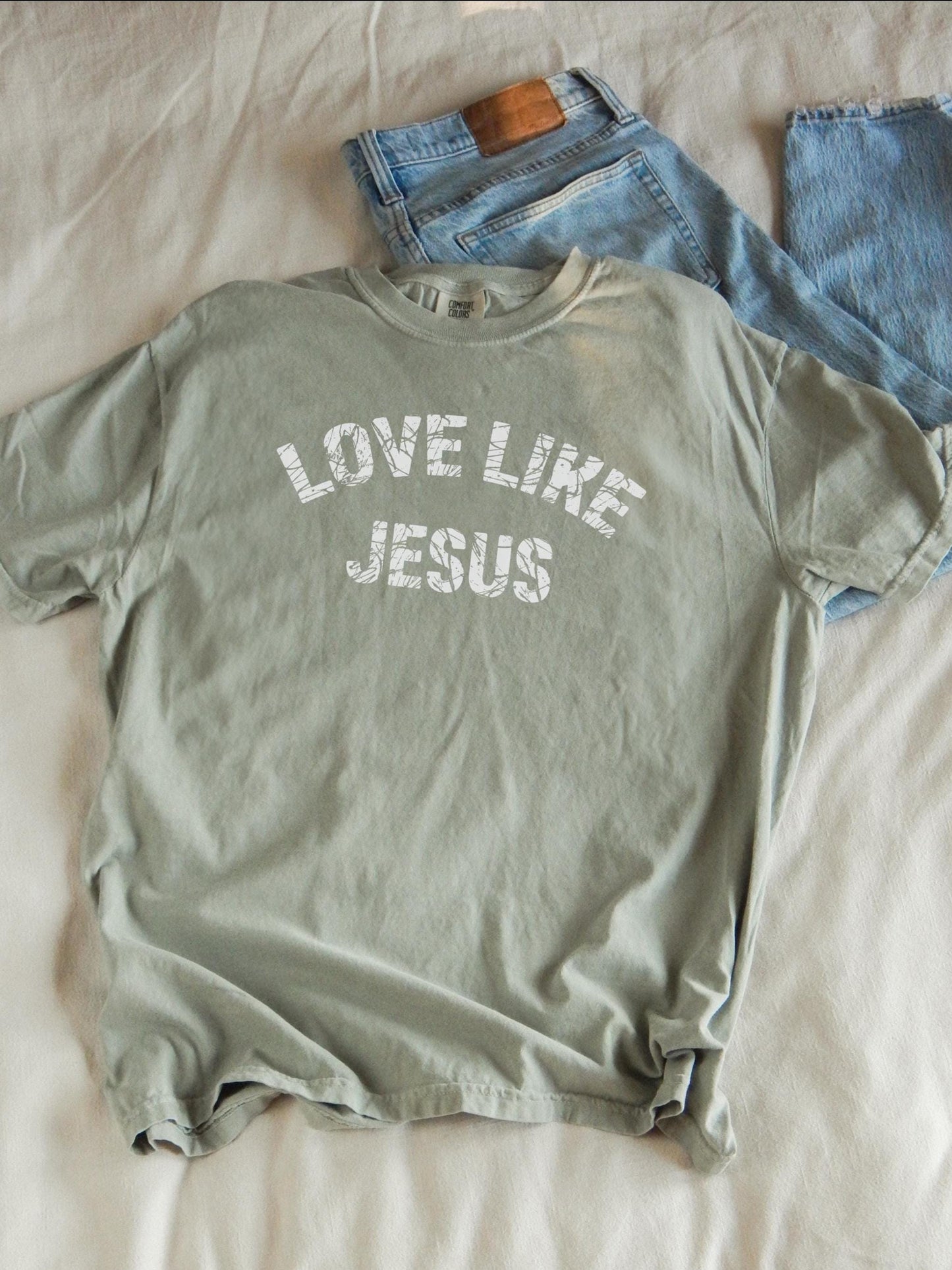 Love Like Jesus T-shirt: Distressed Retro Christian Tee