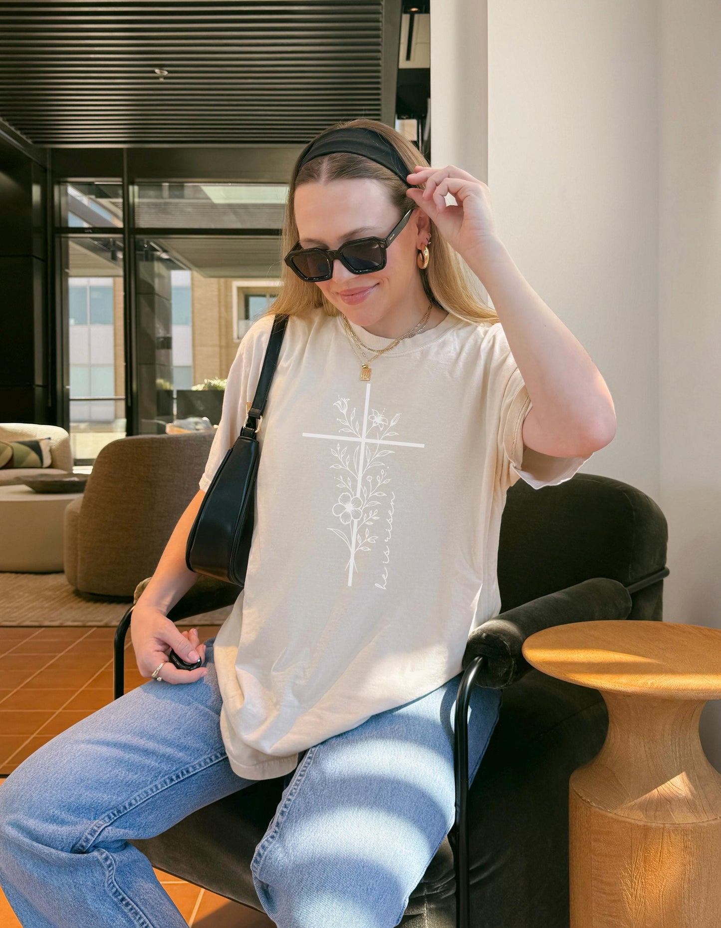 Floral Cross T-Shirt: Christian Faith Graphic Tee