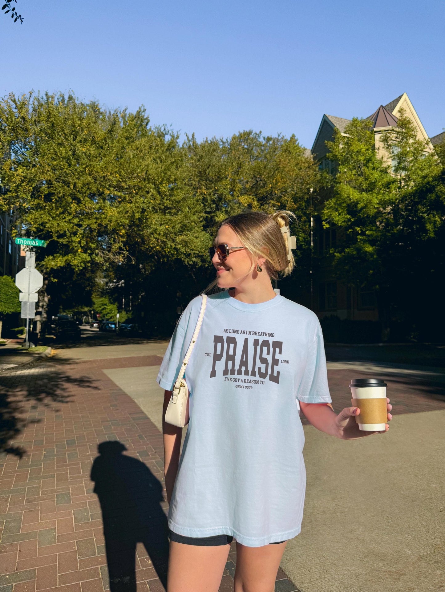 Praise Lord Christian T-shirt: Unisex Garment-Dyed Cotton Tee