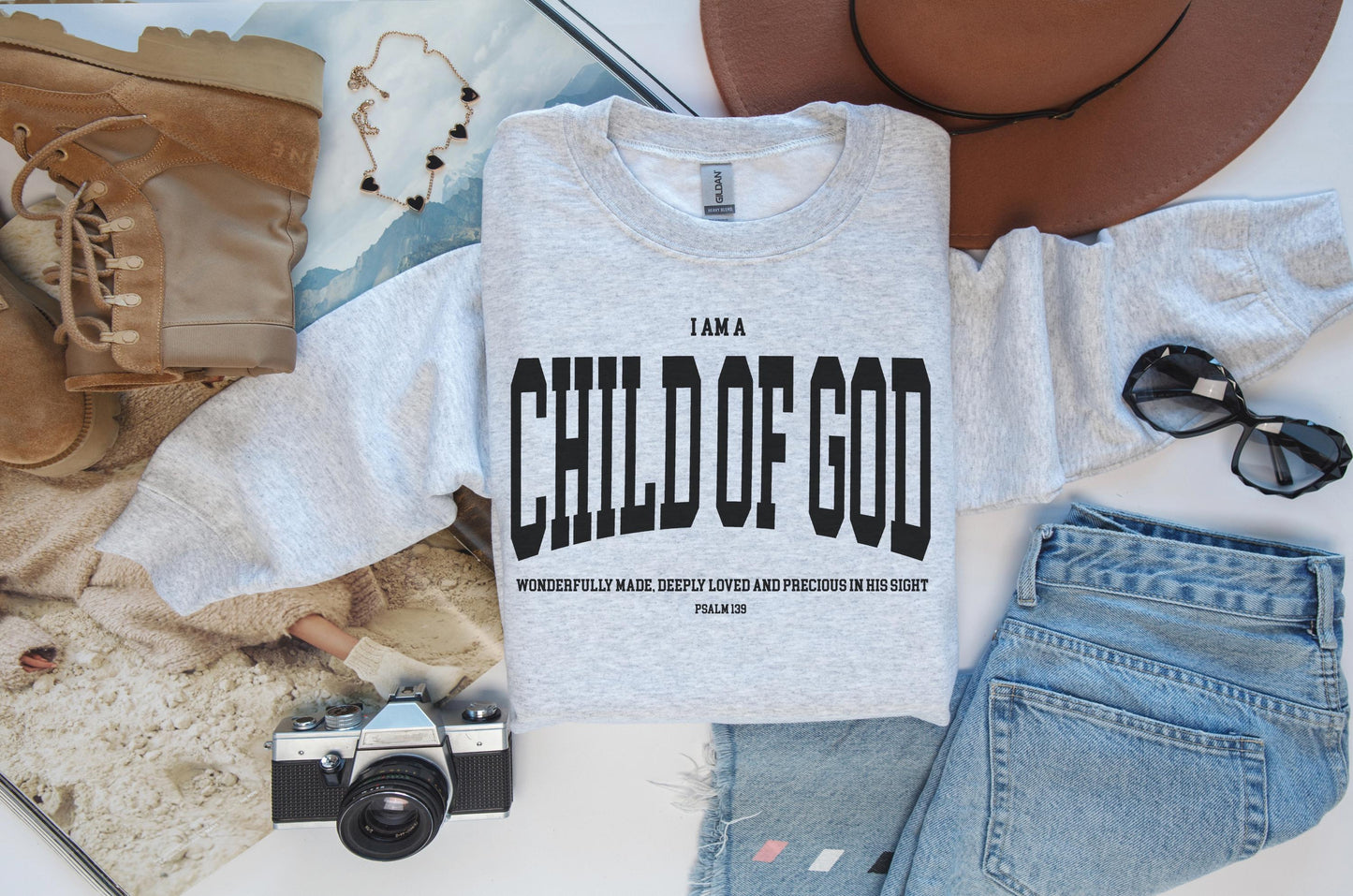 Child of God Sweatshirt: Christian Faith-Based Crewneck
