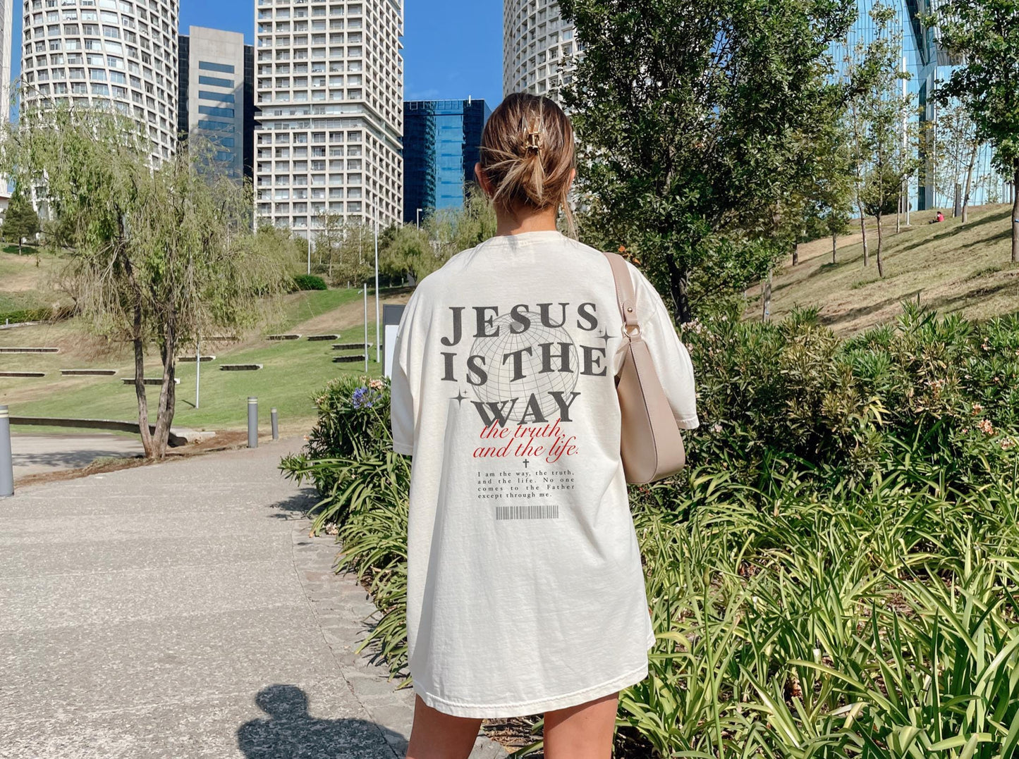 Jesus Is The Way T-Shirt: Christian Graphic Oversized Tee