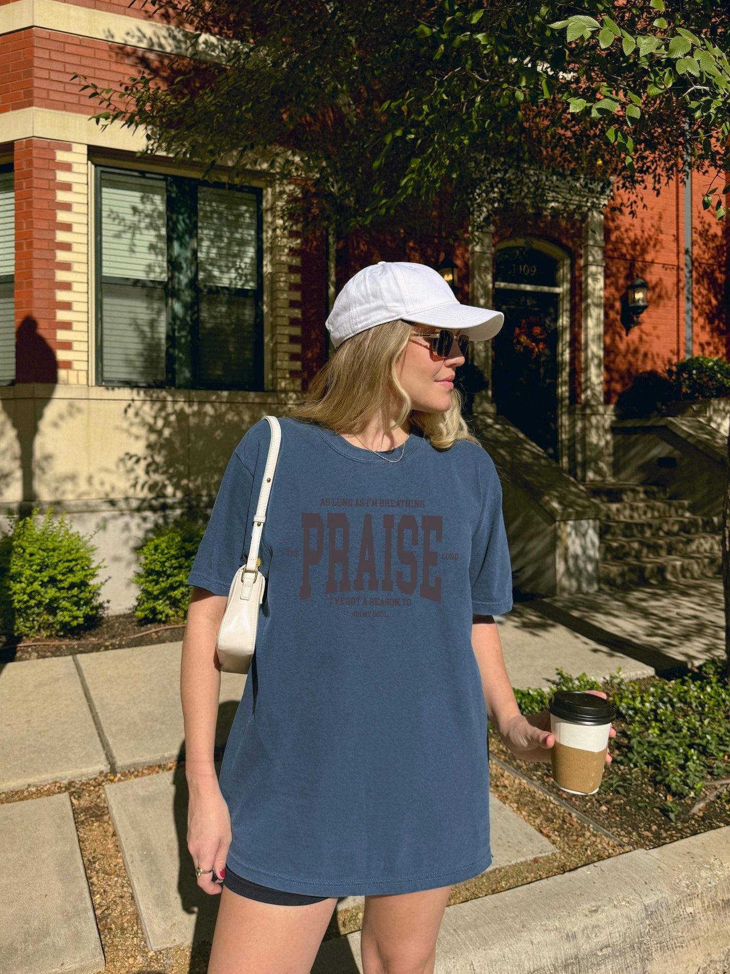 Praise Lord Christian T-shirt: Unisex Garment-Dyed Cotton Tee