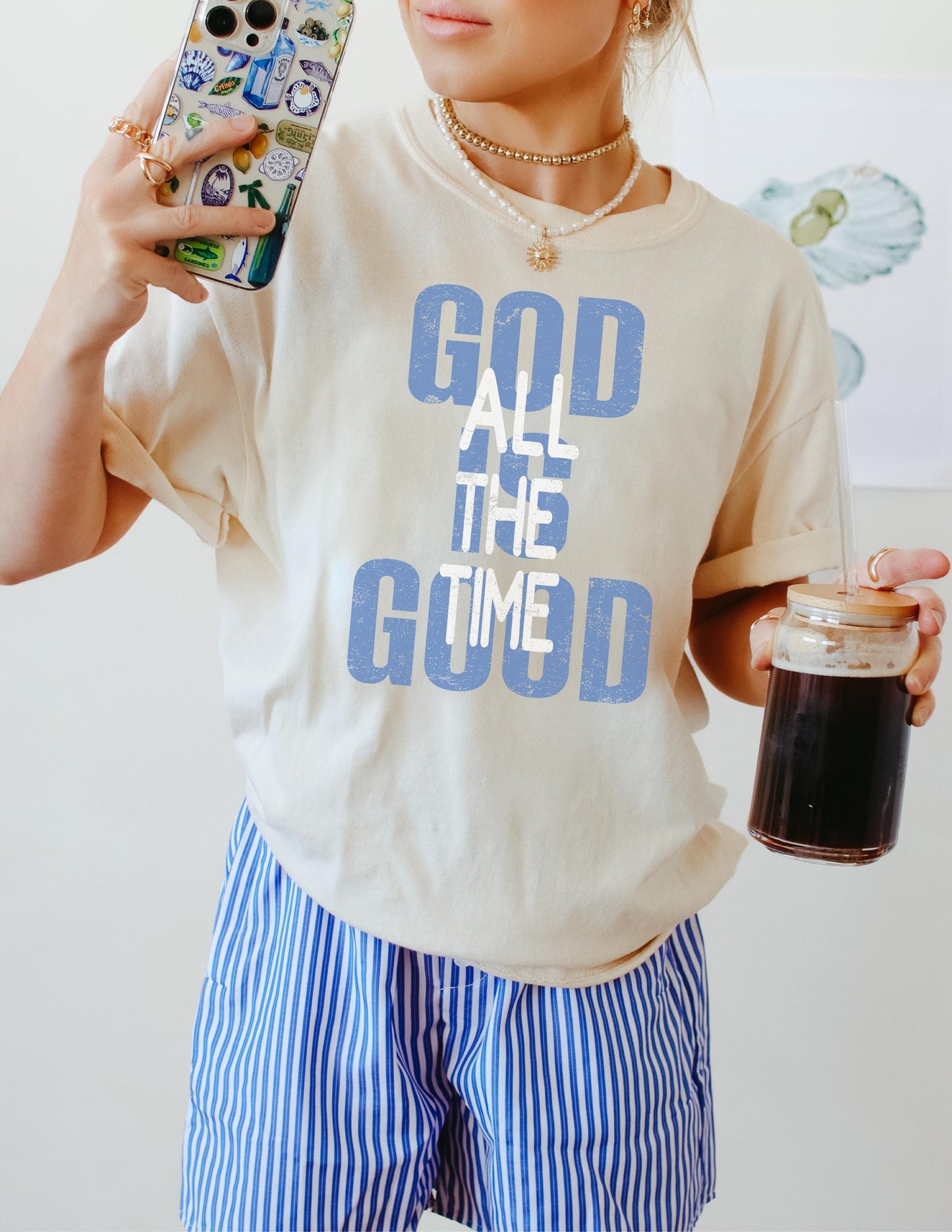 God Is Good Comfort Colors T-Shirt: Distressed Retro Christian Tee