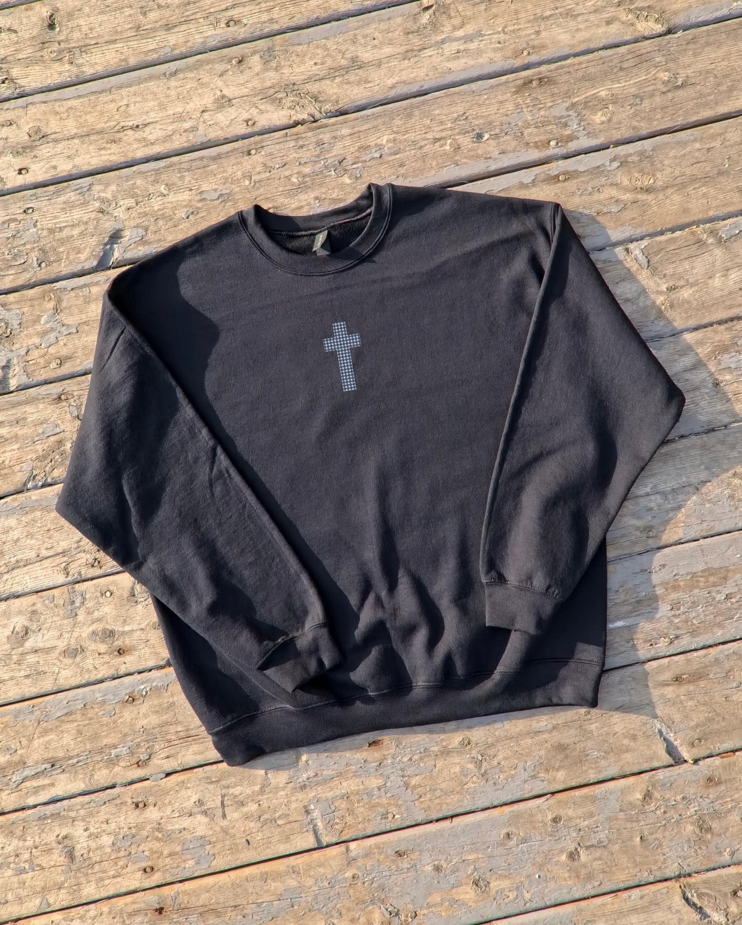 JESUS IS KING Hoodie: Christian Gingham Print Sweatshirt