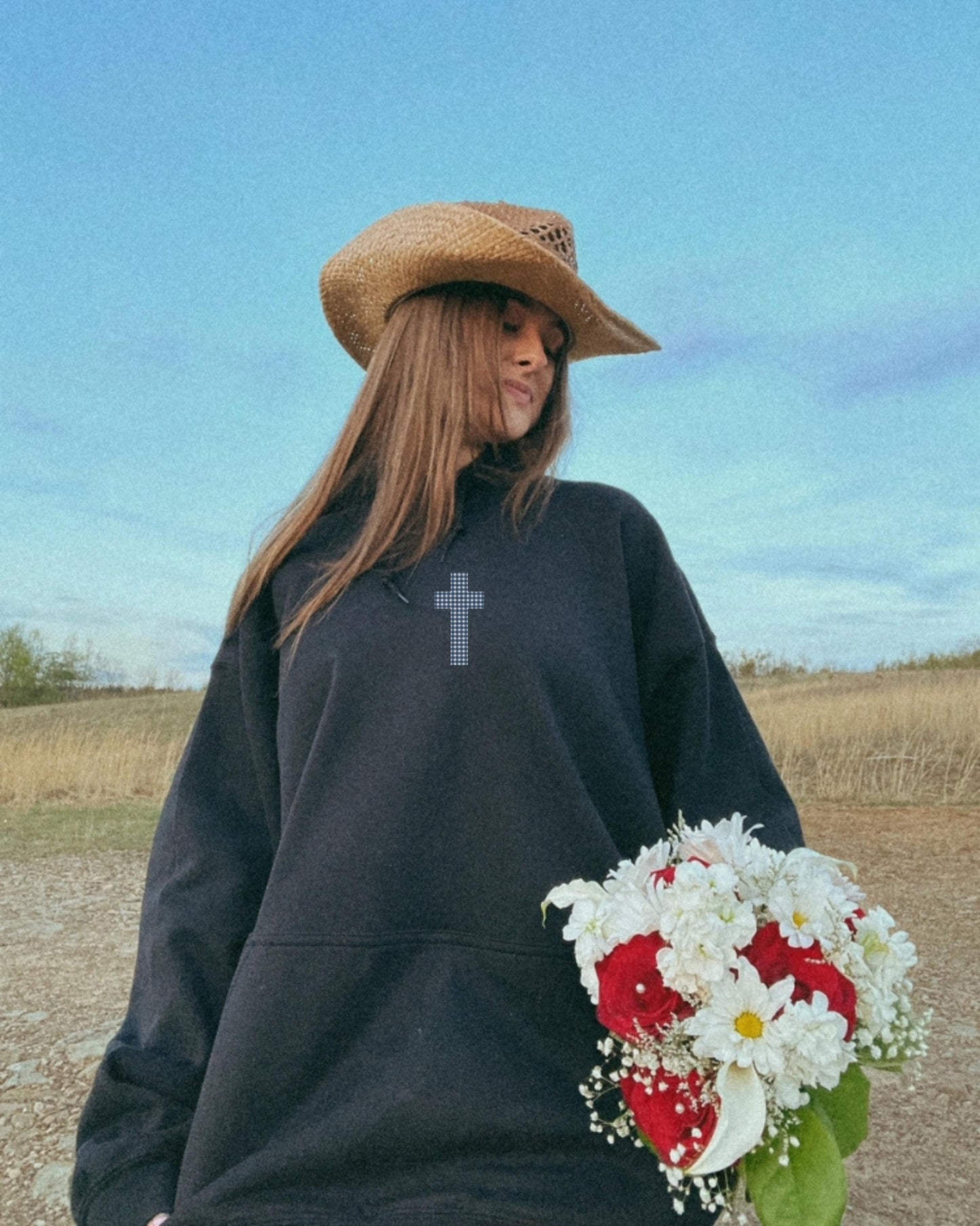 Jesus Is King Gingham Hoodie: Christian Faith Sweatshirt