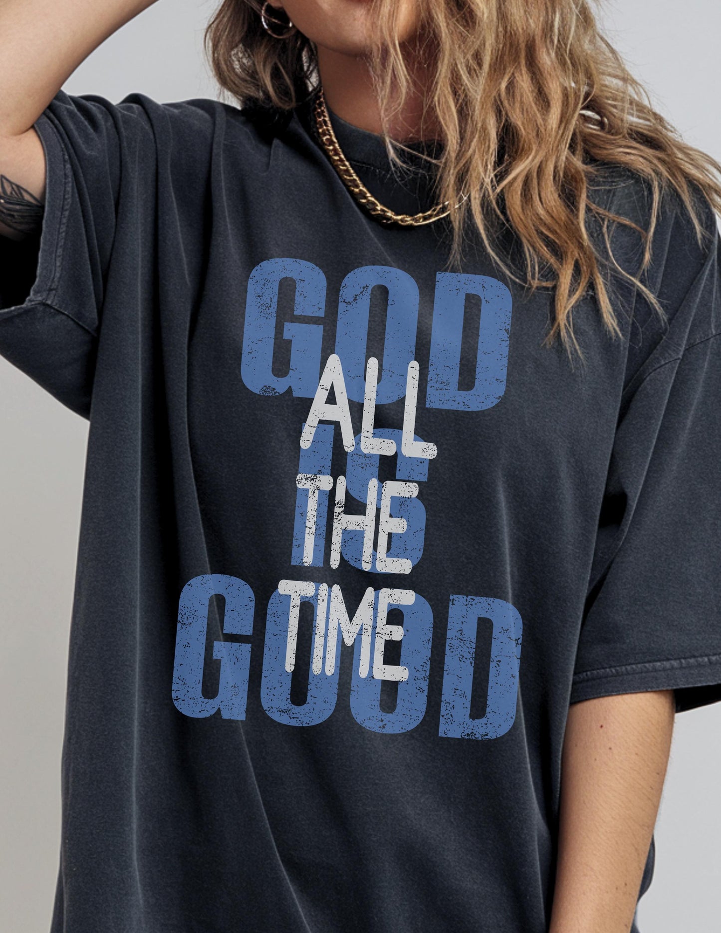 God Is Good Comfort Colors T-Shirt: Distressed Retro Christian Tee