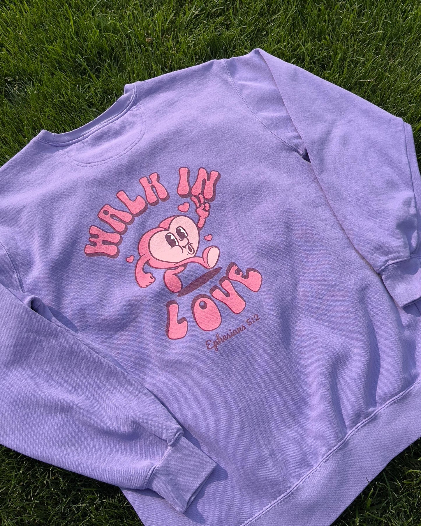 Walk in love Ephesians 5:2 oversized graphic sweatshirt crewneck