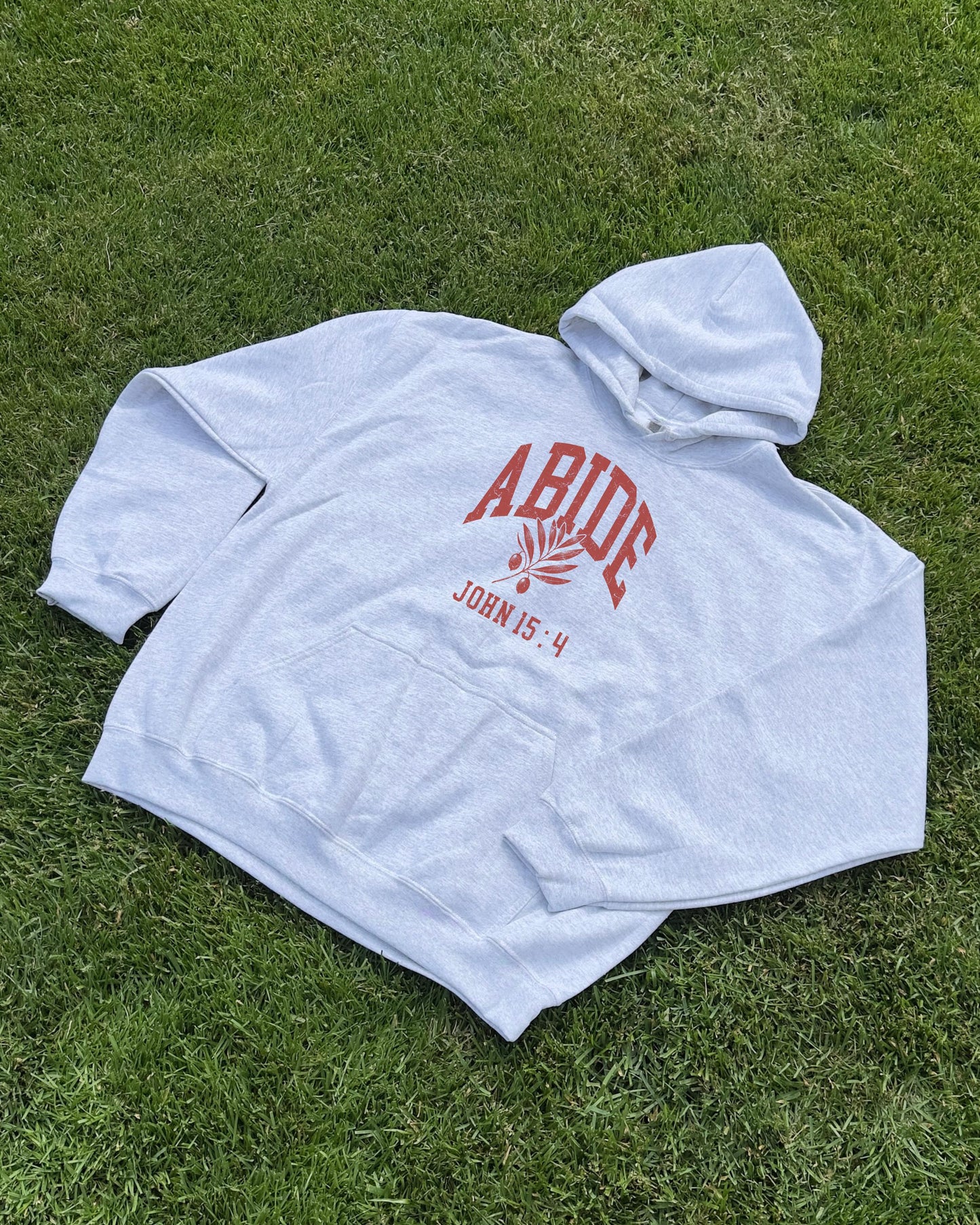 Abide Hoodie, John 15:4 Verse Hoodie, Christian Hoodie, Scripture Sweatshirt, Faith Based Hoodie, Believer Gift, Jesus Hoodie, Gift for Her