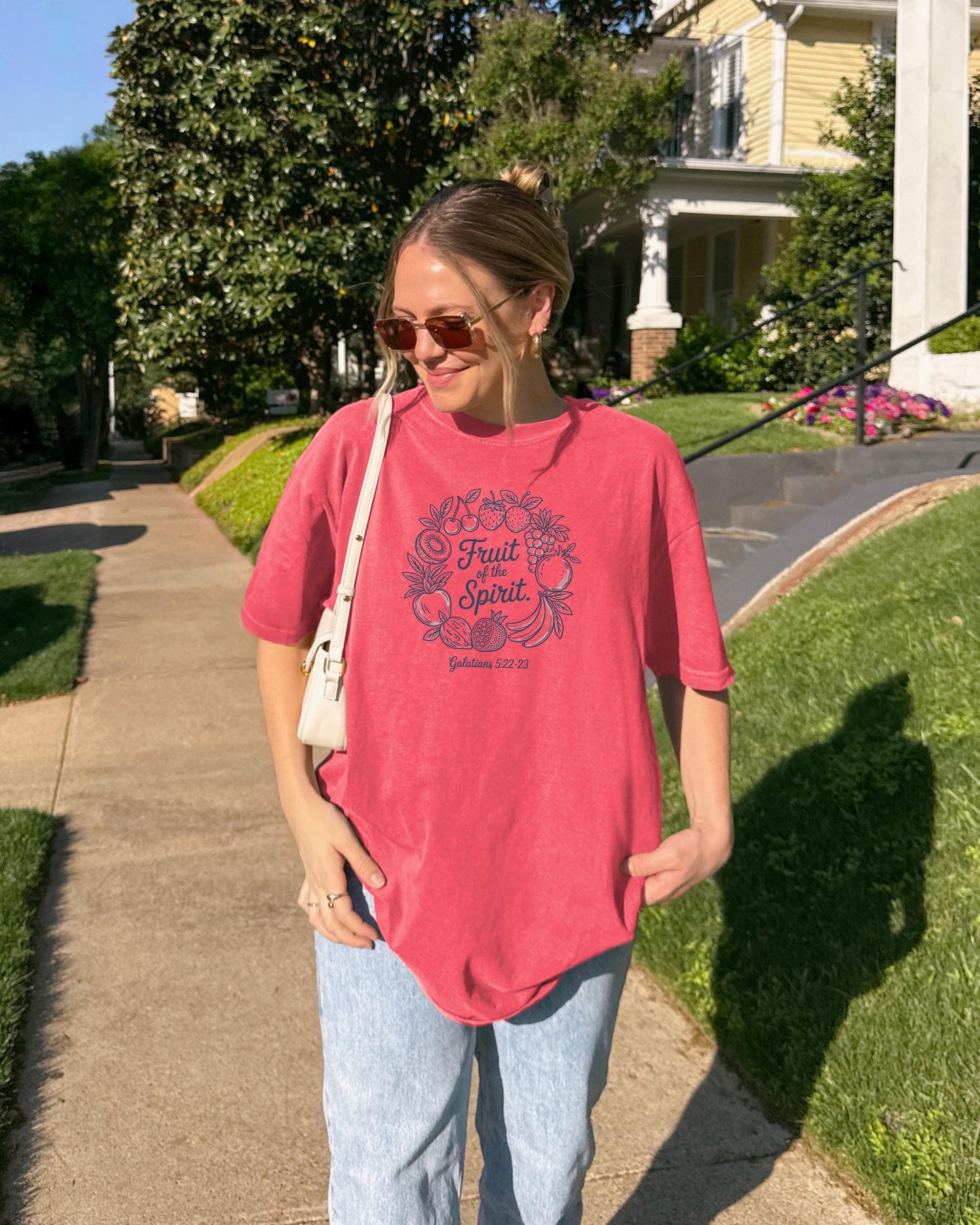 Fruit of the Spirit Shirt, Christian T-Shirt for Women, Bible Verse Tee Galatians 5:22-23, Faith Shirt, Neutral Jesus Shirt, Aesthetic Tee
