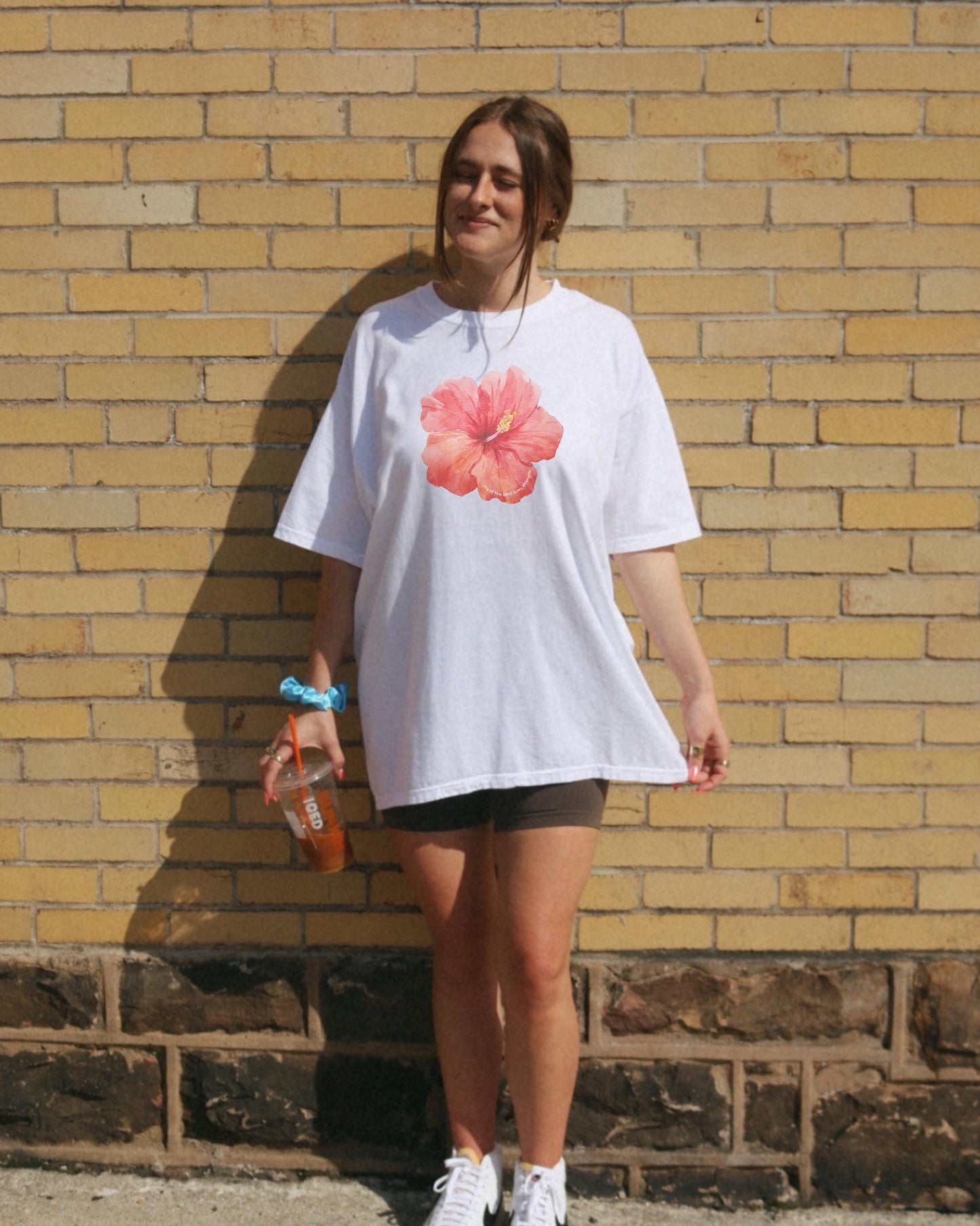 Hibiscus Flower Christian T-Shirt: Joy of the Lord Scripture Tee