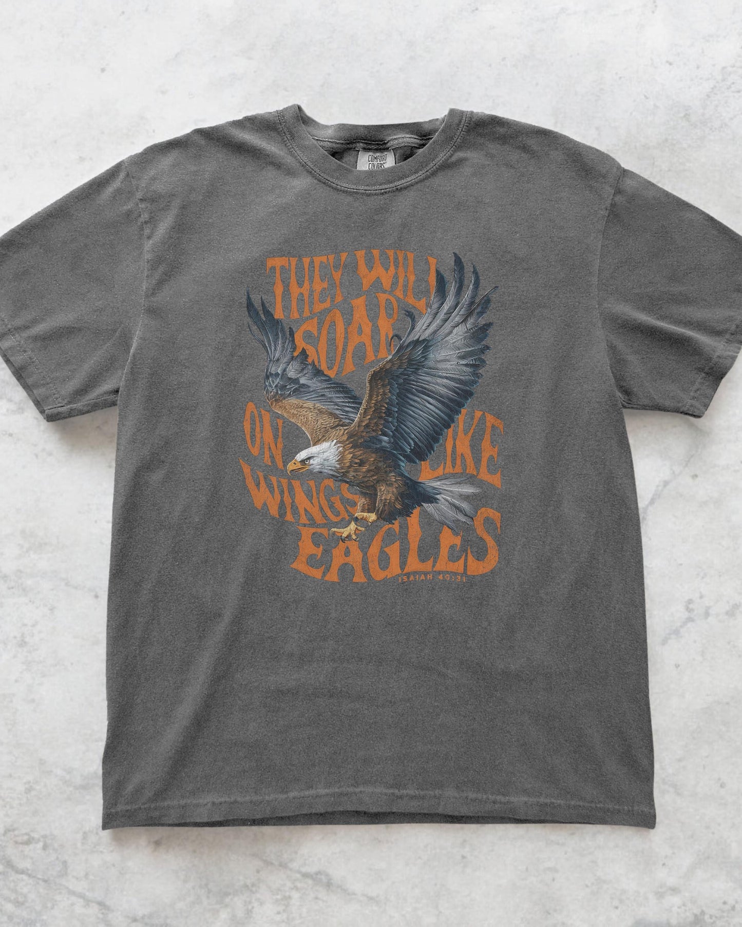 Soar on Wings Like Eagles T-Shirt, Christian T-Shirt, Isaiah 40:31 Bible Verse Tee, Faith-Based Graphic Tee, Vintage Christian Tee, Gift