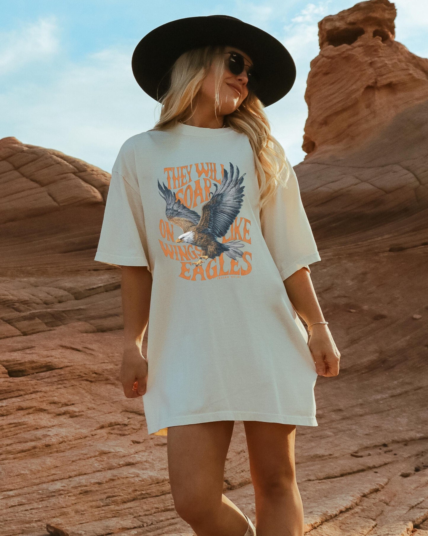 Soar on Wings Like Eagles T-Shirt, Christian T-Shirt, Isaiah 40:31 Bible Verse Tee, Faith-Based Graphic Tee, Vintage Christian Tee, Gift