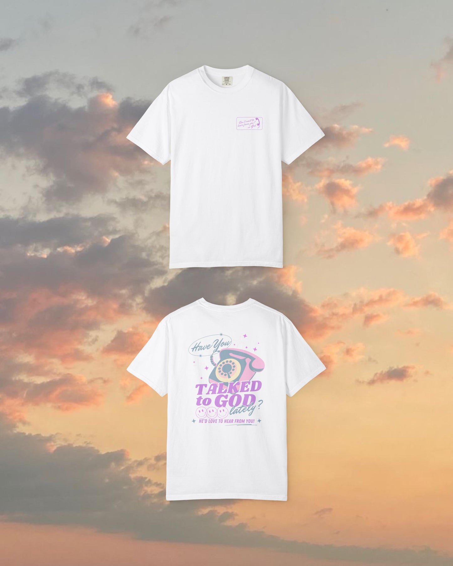 Pastel "Talked to God Lately?" T-Shirt: Retro Christian Graphic Tee