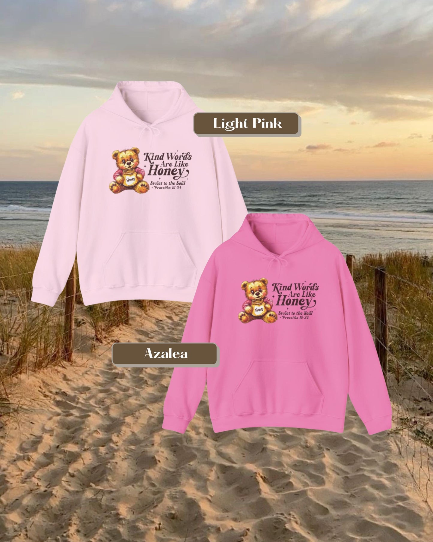 Kind Words Sweet Like Honey Hoodie, Proverbs 16:24, Bible Verse Hoodie, Faith Based Hoodie, Jesus Hoodie, Christian Gift, Gift for Her