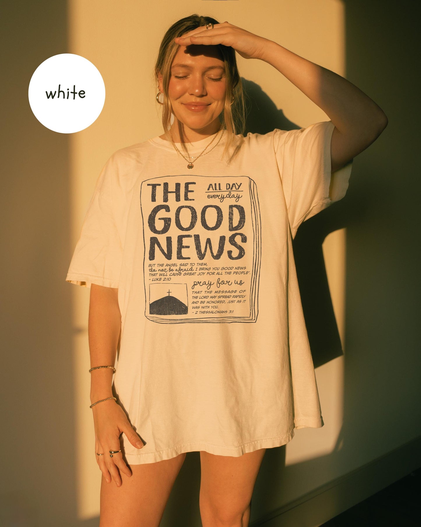 The Good News Graphic Tee, Jesus Tee, Christian Gospel Tshirt, Sharing Gospel Tee, Faith Based Gift, Christian Believer Gift, Scripture Tee