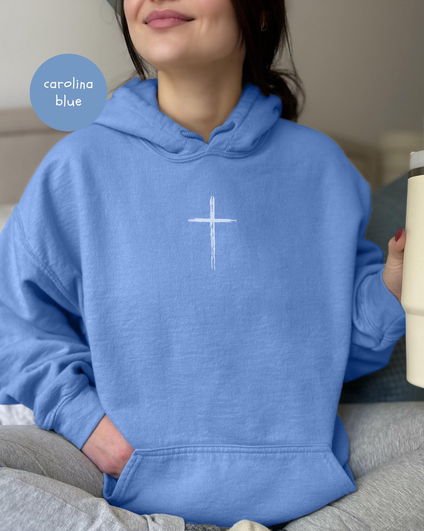 The Good News Hoodie: Christian Scripture Sweatshirt, Distressed Font