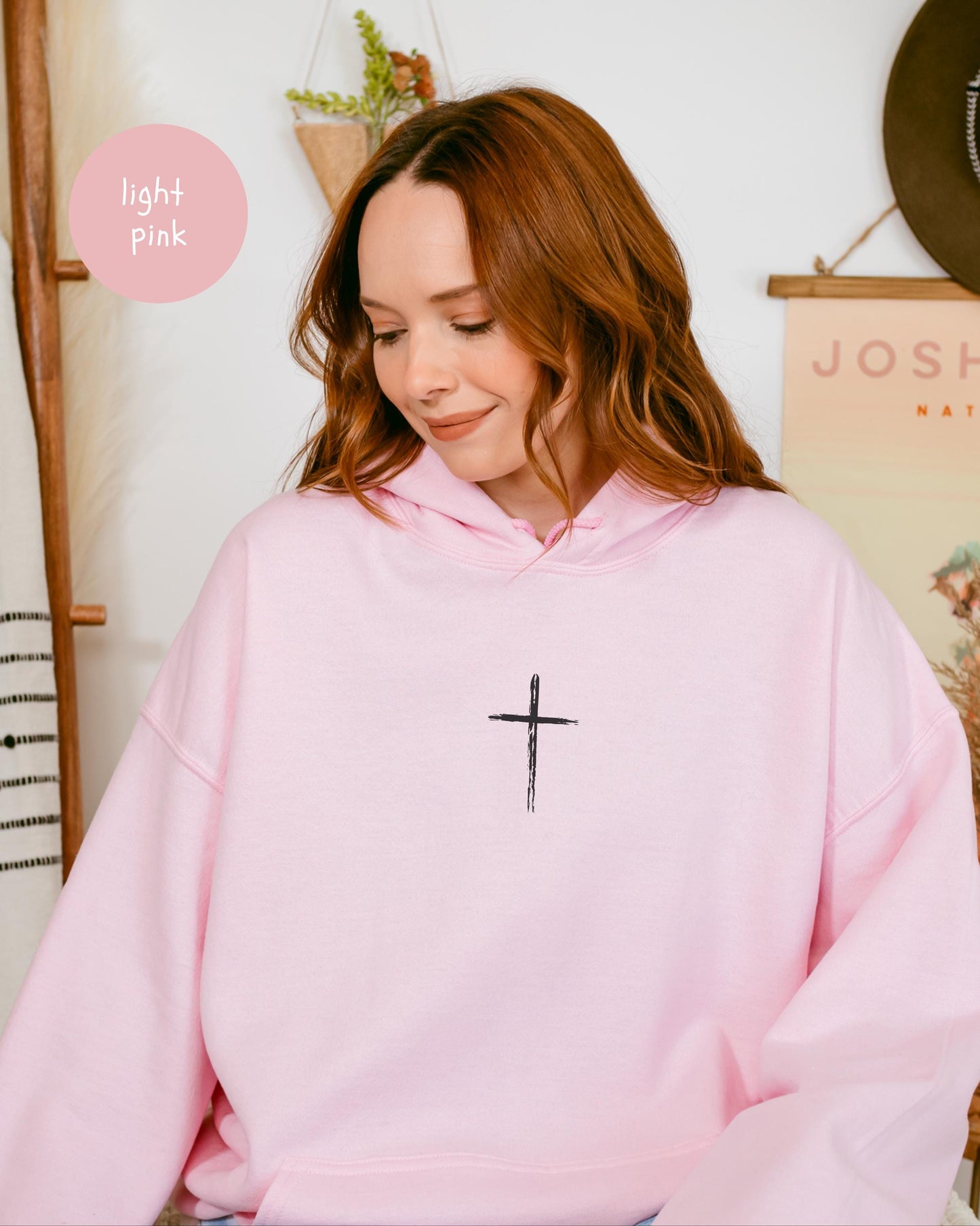The Good News Christian Hoodie: Distressed Scripture Design