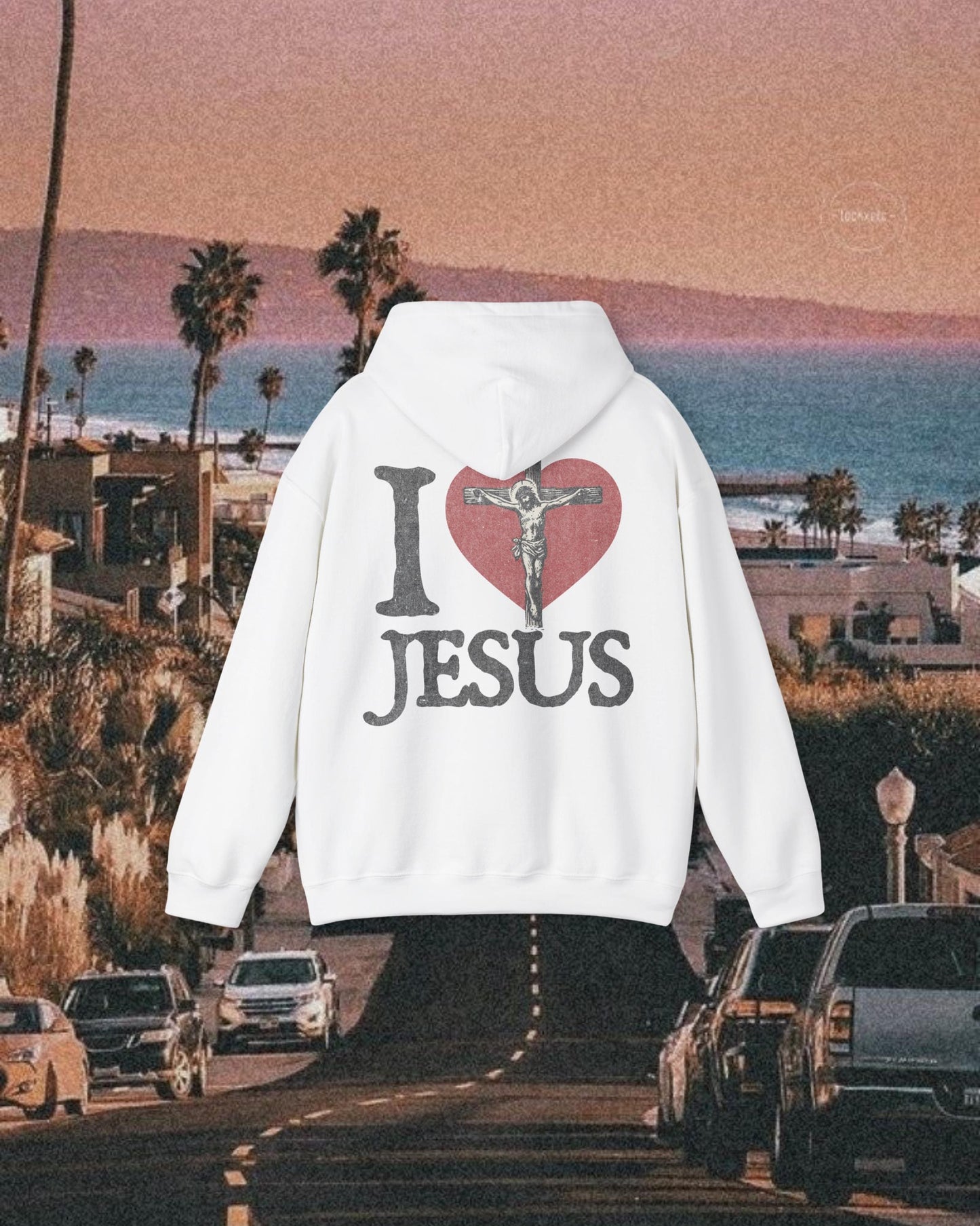 I Love Jesus Hoodie: Vintage Cross Graphic, Christian Y2K Sweatshirt