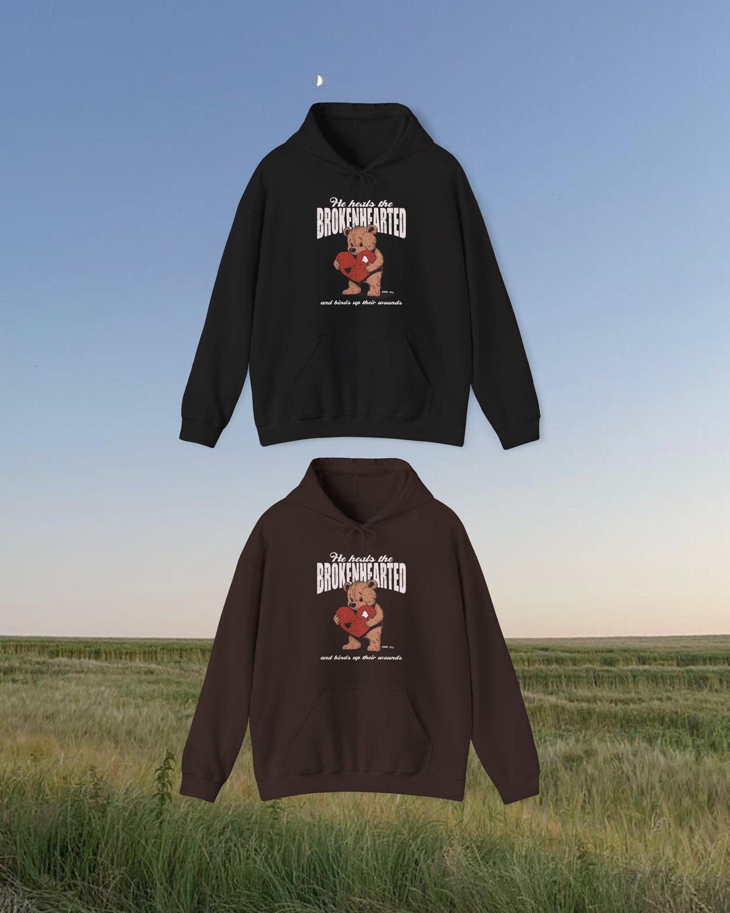 Brokenhearted Scripture Hoodie, Christian Graphic Hoodie, Jesus Hoodie, Jesus Heals Sweatshirt, Faith Pullover Hoodie, Church Outfit