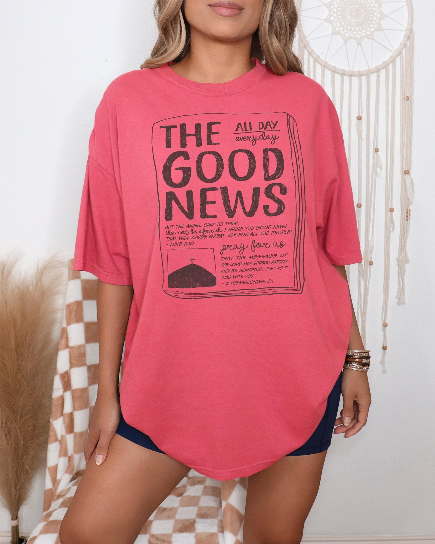 The Good News Graphic Tee, Jesus Tee, Christian Gospel Tshirt, Sharing Gospel Tee, Faith Based Gift, Christian Believer Gift, Scripture Tee