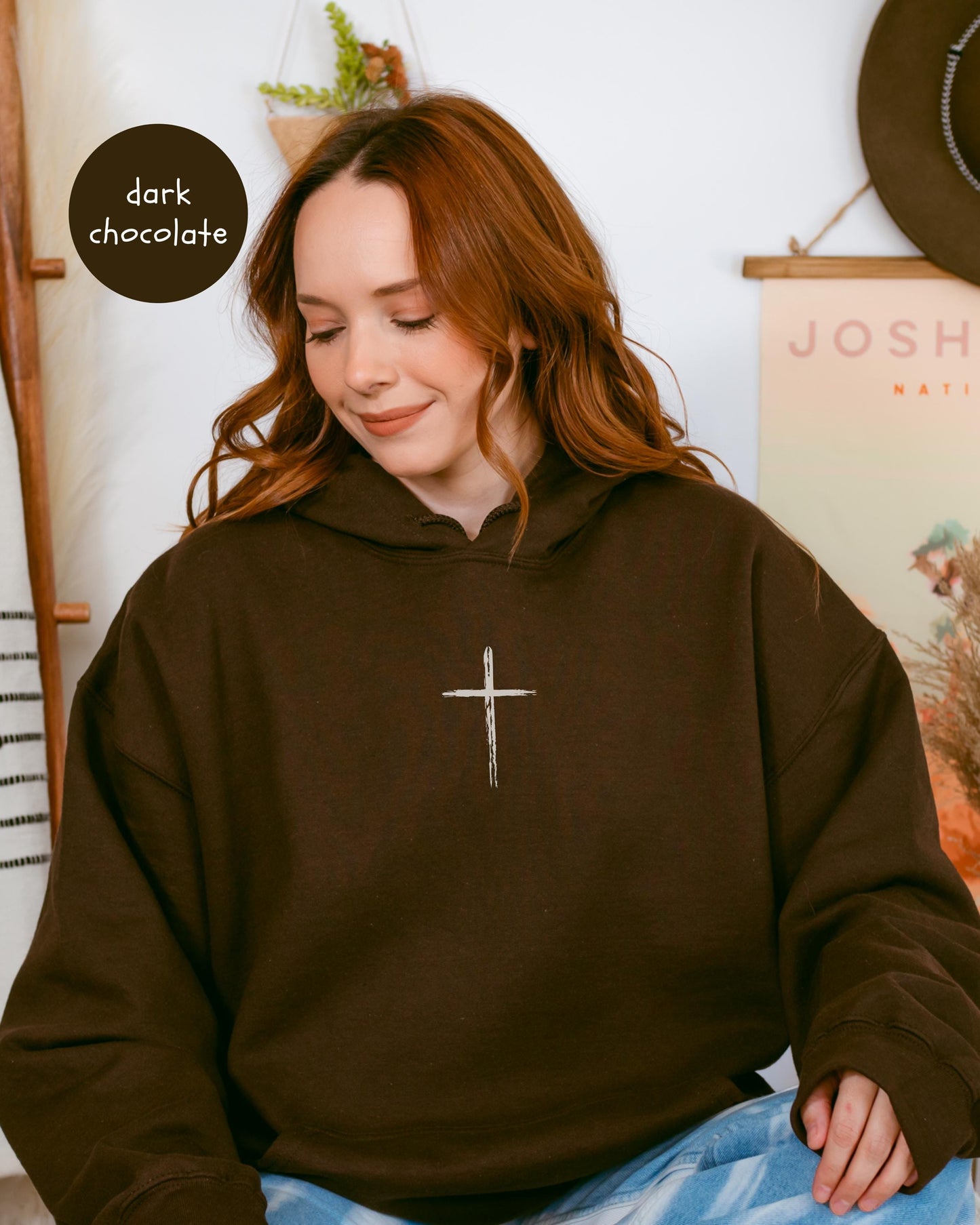 The Good News Hoodie: Christian Scripture Sweatshirt, Distressed Font