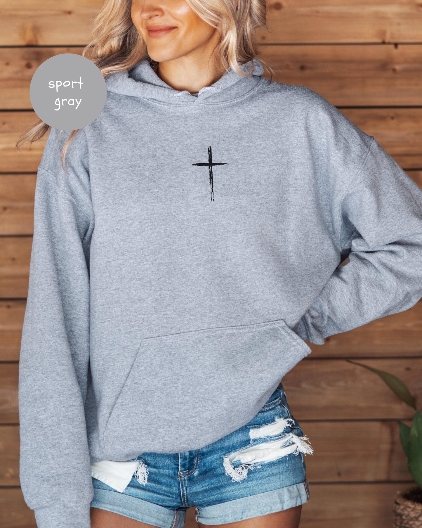 The Good News Christian Hoodie: Distressed Scripture Design