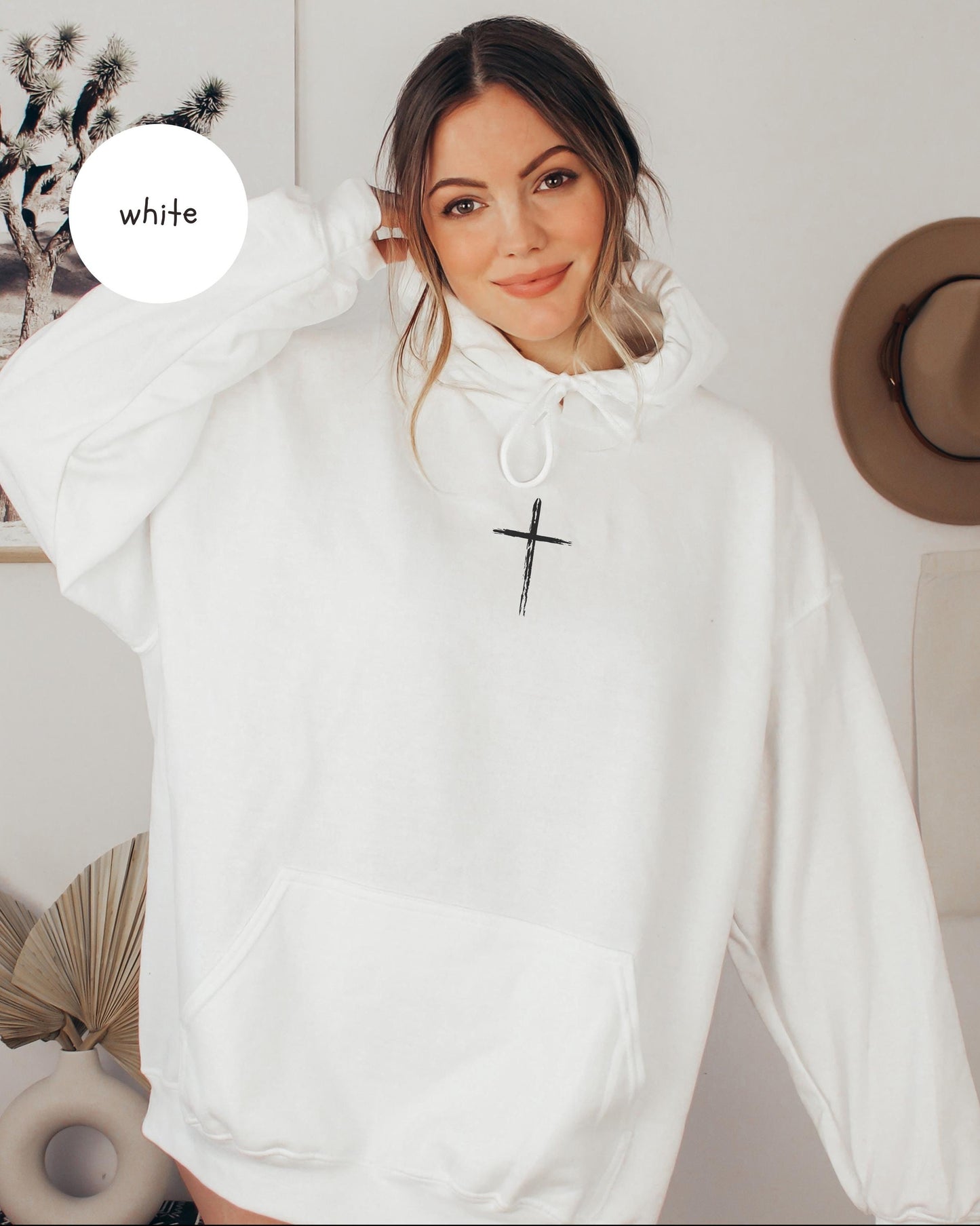 The Good News Christian Hoodie: Distressed Scripture Design