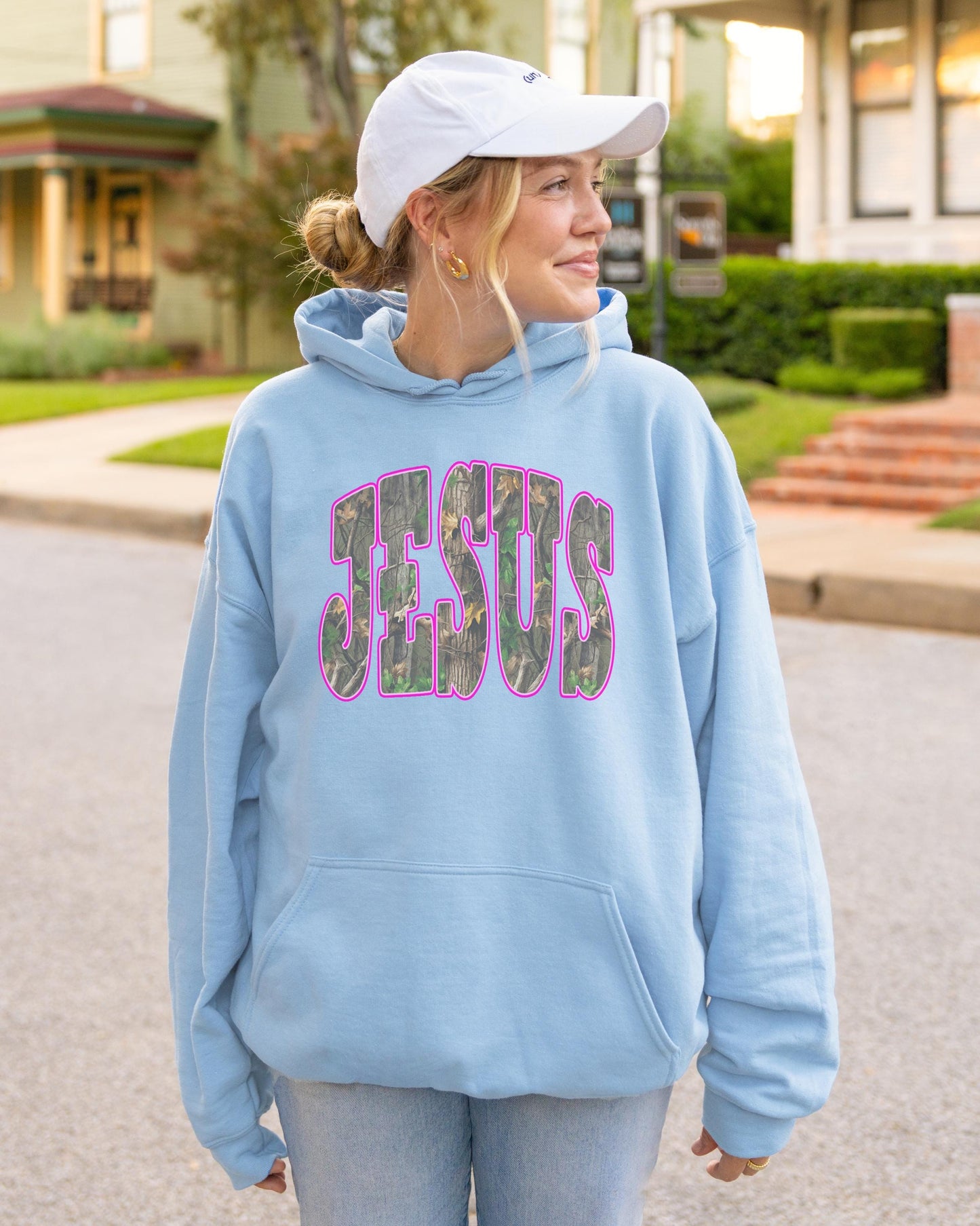 Camo Jesus Hoodie: Christian Western Sweatshirt, Faith Based Sweater