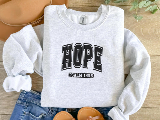 Hope Sweatshirt: Christian Bible Verse Crewneck, Faith-Based Clothing