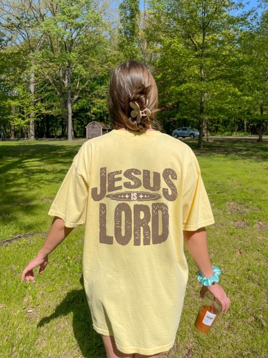 Jesus Is Lord Oversized Tee: Christian Graphic T-Shirt