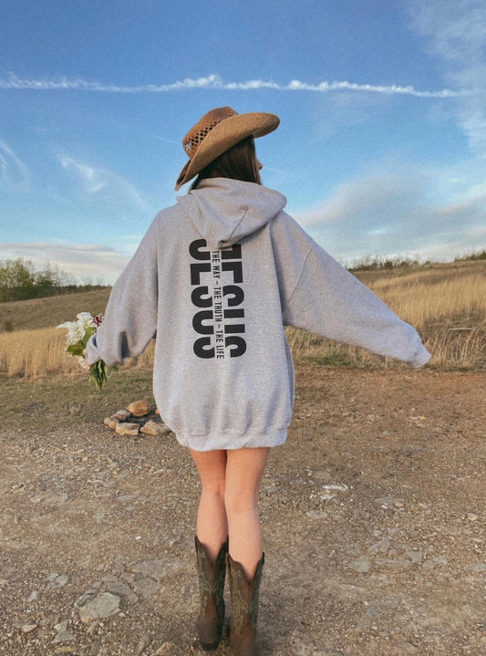 The Way The Truth The Life Hoodie: Christian Bible Verse Sweatshirt