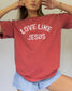 Love Like Jesus T-shirt: Distressed Retro Christian Tee