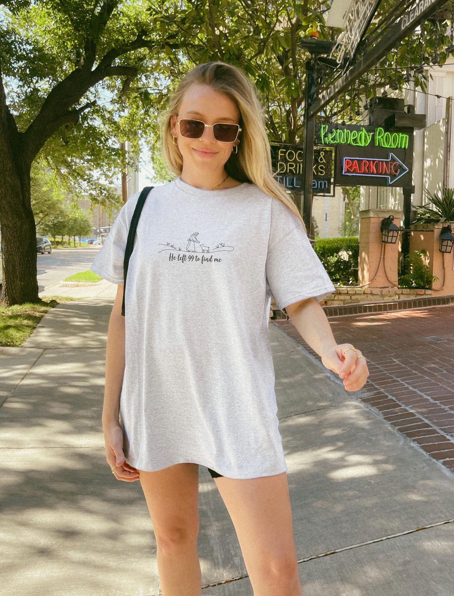 He Left The 99 To Find Me T-Shirt: Christian Scripture Tee