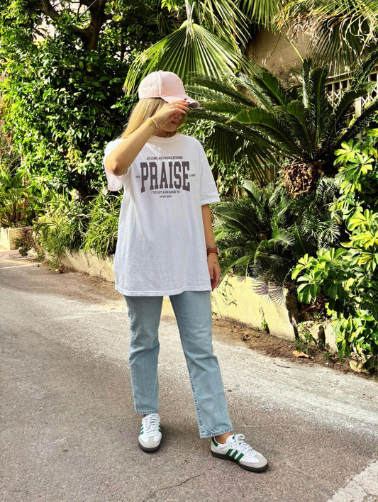 Praise Lord Christian T-shirt: Unisex Garment-Dyed Cotton Tee
