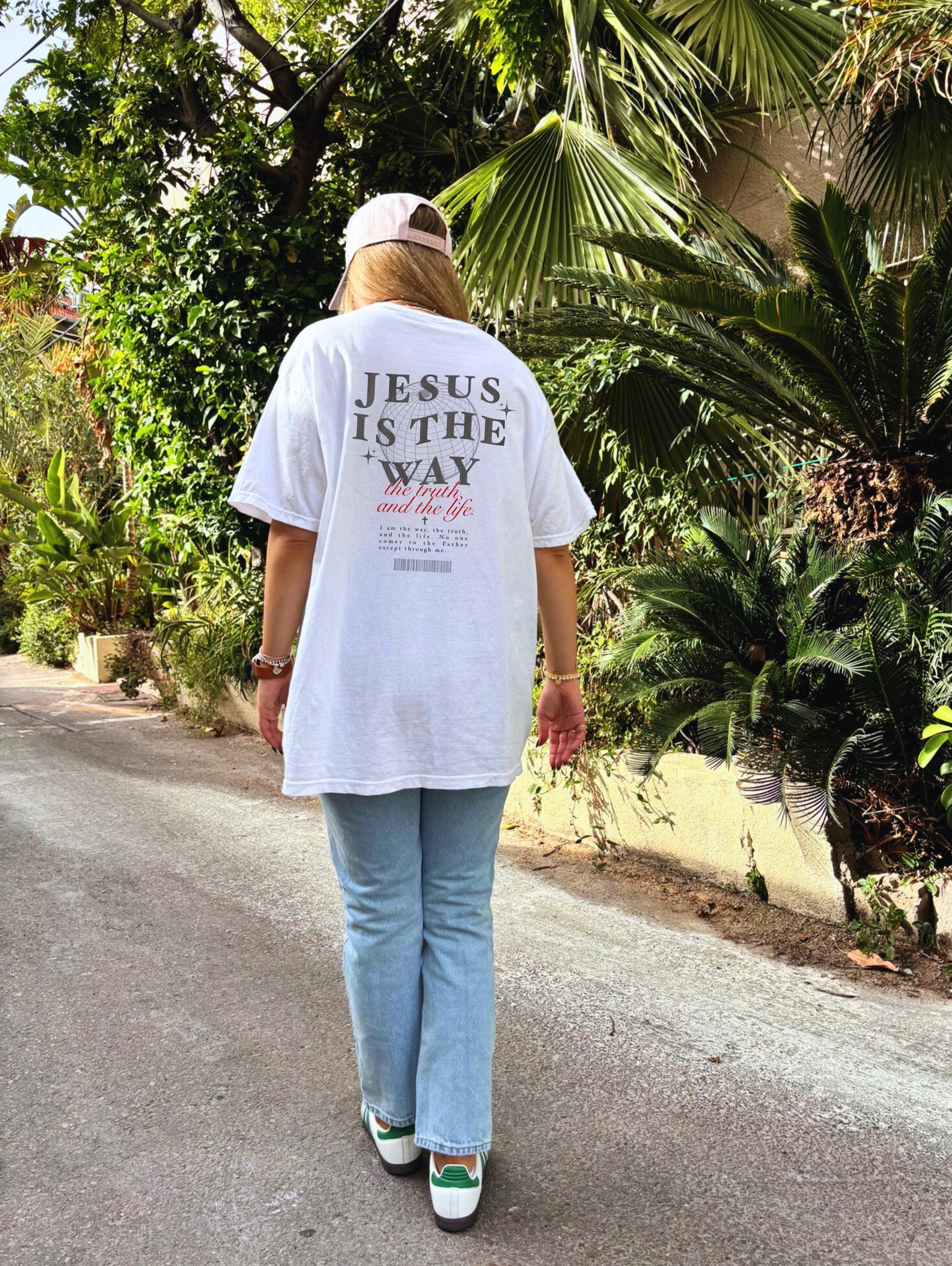 Jesus Is The Way T-Shirt: Christian Graphic Oversized Tee