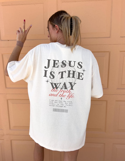 Jesus Is The Way T-Shirt: Christian Graphic Oversized Tee