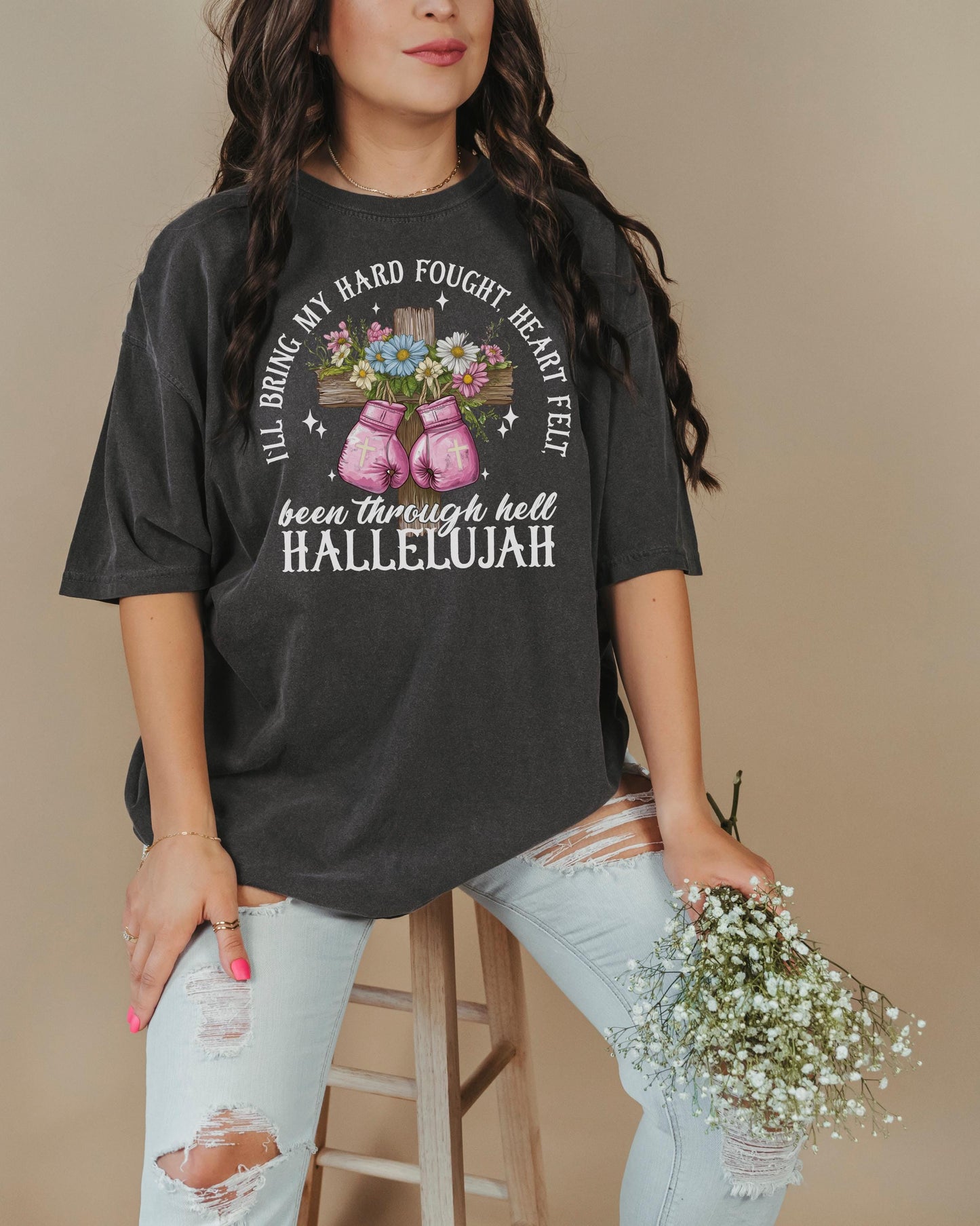 Hallelujah Christian Tee: Been Through Hell Graphic Shirt